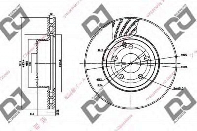 DJ PARTS bd1305 -  Тормозной диск